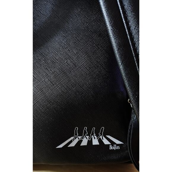 Loungefly The Beatles Abbey Road Mini Backpack NWT Black Faux Leather main image 9